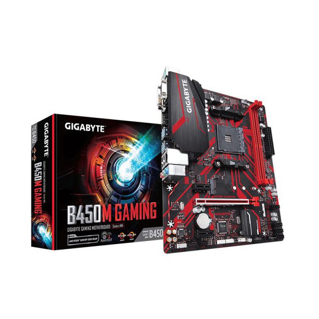 Mainboard GIGABYTE B450M-Gaming (AMD B450, Socket AM4, m-ATX, 2 khe RAM DDR4)